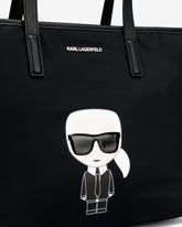 Karl Lagerfeld Womens K-Ikonik Nylon Tote Bag - Black (Large)